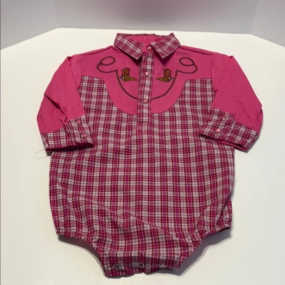 Pink Plaid Button Down Kids Shirt